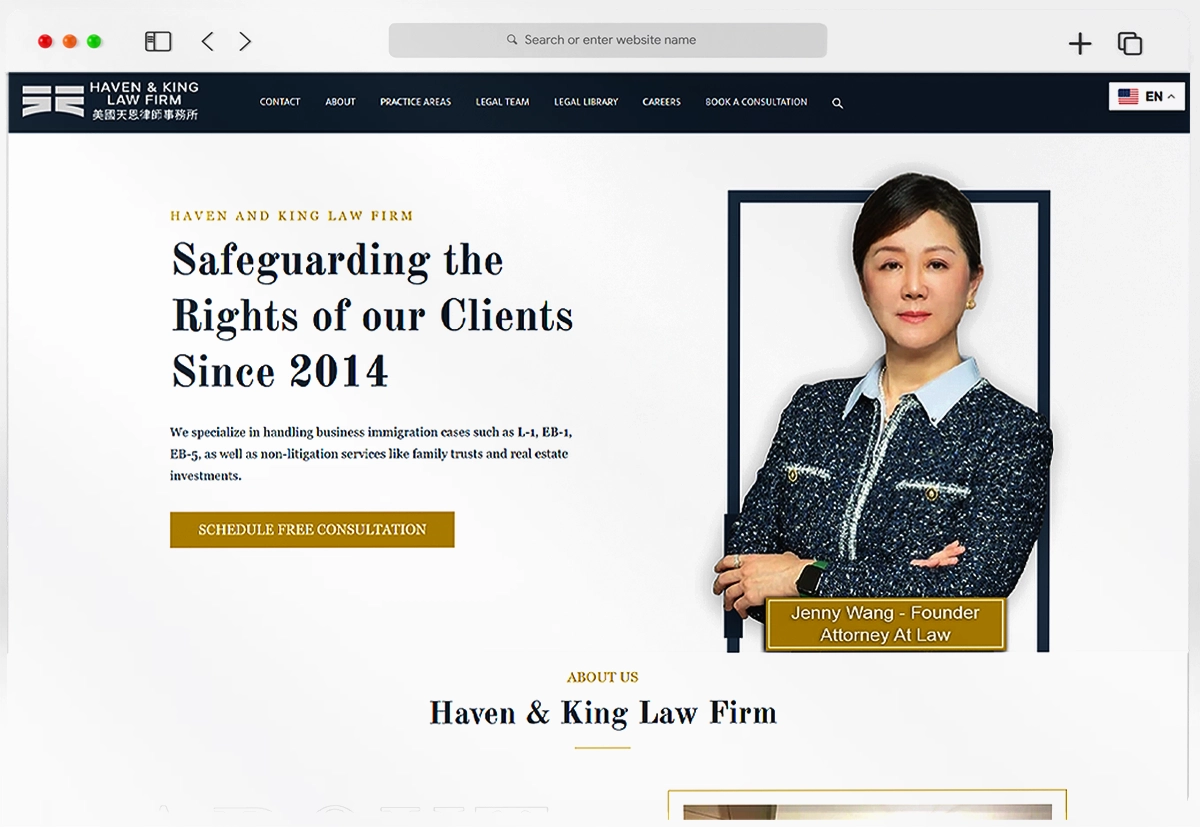 Featured Work -Jenny's Law Firm