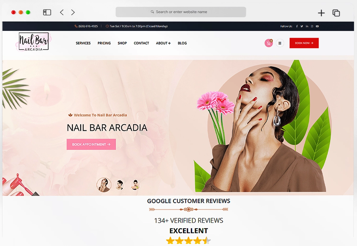 Featured Work - Nail Bar Arcadia